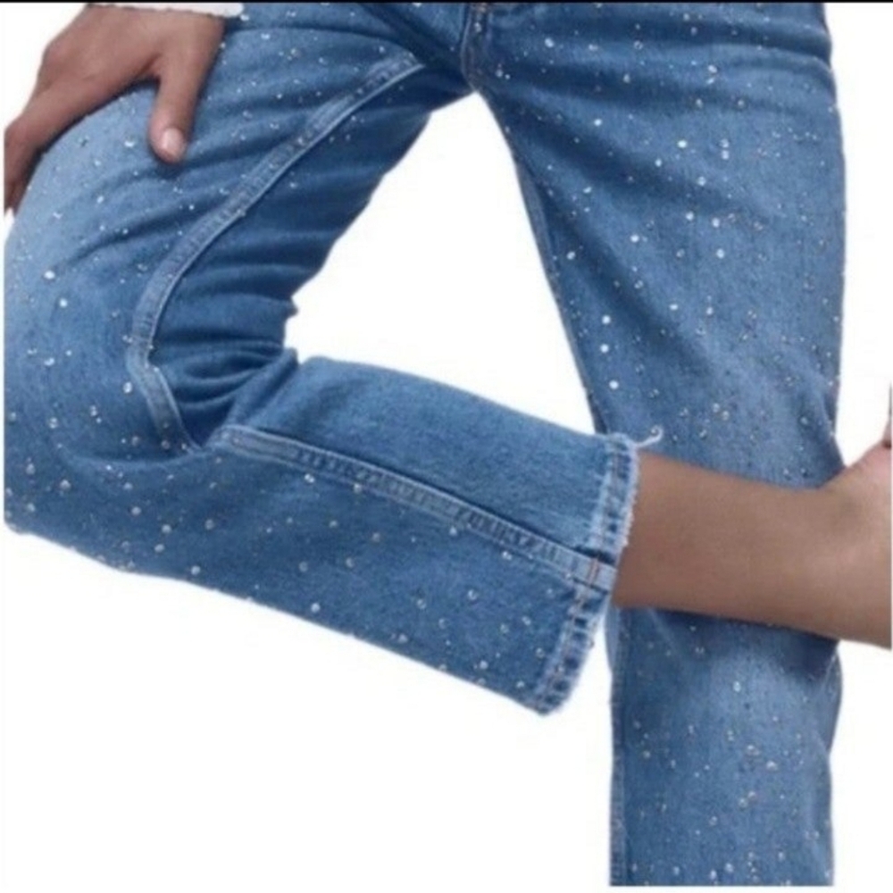 ZARA studded DENIM